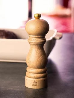 Salzmühle Paris aus Buchenholz, H 18 cm