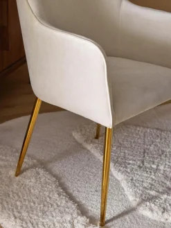 Samt-Armlehnstuhl Ava