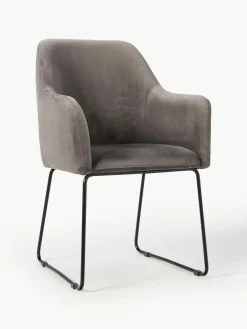 Samt-Armlehnstuhl Isla