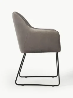 Samt-Armlehnstuhl Isla