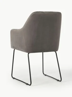 Samt-Armlehnstuhl Isla