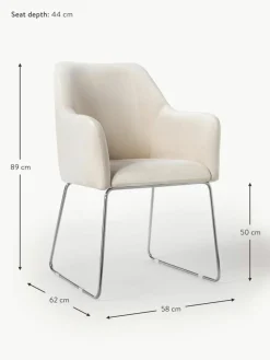 Samt-Armlehnstuhl Isla