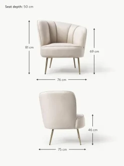 Samt-Cocktailsessel Louise