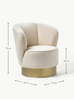 Samt-Cocktailsessel Olivia