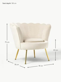 Samt-Cocktailsessel Oyster