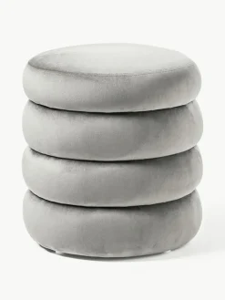 Samt-Hocker Alto mit Stauraum