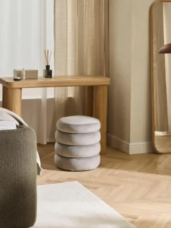 Samt-Hocker Alto mit Stauraum