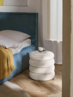 Samt-Hocker Alto mit Stauraum