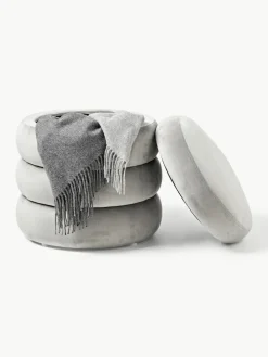 Samt-Hocker Alto mit Stauraum