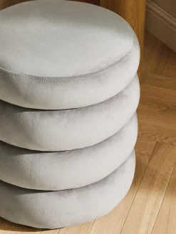 Samt-Hocker Alto mit Stauraum