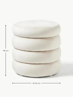 Samt-Hocker Alto mit Stauraum