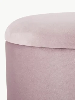 Samt-Hocker Polina mit Stauraum