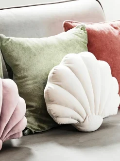 Samt-Kissen Shell in Muschelform