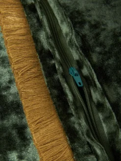 Samt-Kissenhülle Cyrus mit Fransen