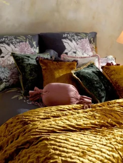 Samt-Kissenhülle Cyrus mit Fransen