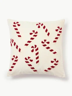 Samt-Kissenhülle Darva mit getuftetem Zuckerstangen-Muster