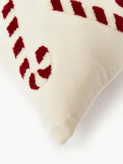 Samt-Kissenhülle Darva mit getuftetem Zuckerstangen-Muster