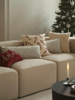 Samt-Kissenhülle Darva mit getuftetem Zuckerstangen-Muster