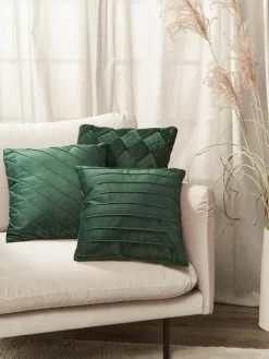 Samt-Kissenhülle Lola mit Strukturmuster