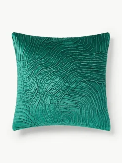 Samt-Kissenhülle Nisha mit Strukturmuster