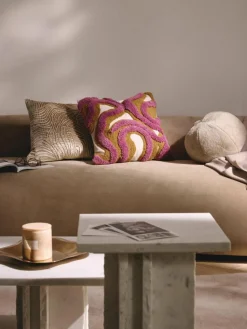 Samt-Kissenhülle Nisha mit Strukturmuster