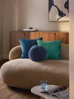 Samt-Kissenhülle Nisha mit Strukturmuster