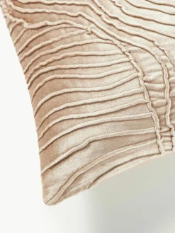 Samt-Kissenhülle Nisha mit Strukturmuster