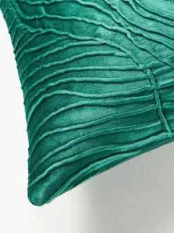 Samt-Kissenhülle Nisha mit Strukturmuster