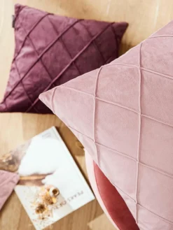 Samt-Kissenhülle Nobless mit erhabenem Rautenmuster
