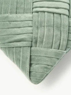 Samt-Kissenhülle Sina mit Strukturmuster