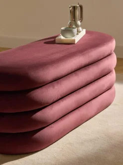 Samt-Polsterbank Alto mit Stauraum