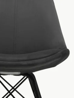 Samt-Polsterstühle Eris, 2 Stück