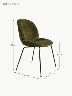 Samt-Polsterstuhl Beetle