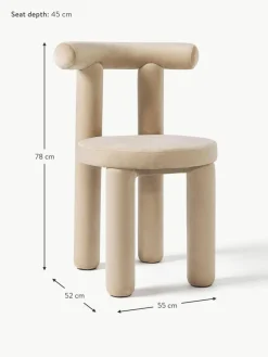 Samt-Polsterstuhl Calan