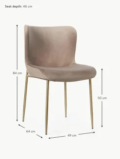 Samt-Polsterstuhl Tess