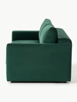 Samt-Schlafsofa Tasha (3-Sitzer) mit Stauraum