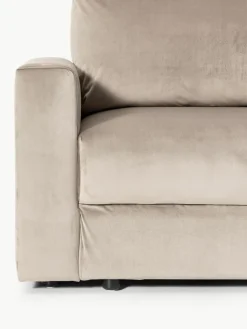 Samt-Schlafsofa Tasha (3-Sitzer) mit Stauraum