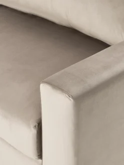 Samt-Schlafsofa Tasha (3-Sitzer) mit Stauraum