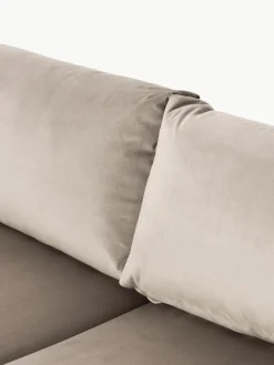 Samt-Schlafsofa Tasha (3-Sitzer) mit Stauraum