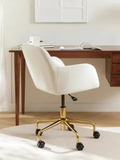 Samt-Schreibtischstuhl Lucie