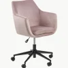 Samt-Schreibtischstuhl Nora, höhenverstellbar