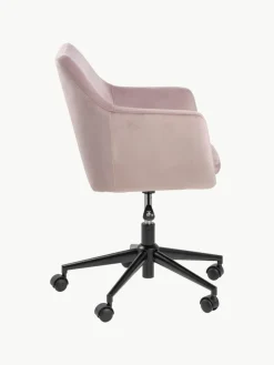 Samt-Schreibtischstuhl Nora, höhenverstellbar
