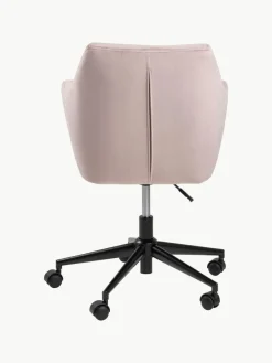 Samt-Schreibtischstuhl Nora, höhenverstellbar