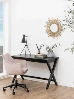 Samt-Schreibtischstuhl Nora, höhenverstellbar