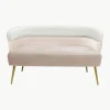 Samt-Sofa Sandwich (2-Sitzer) im Retro-Design