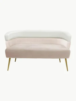 Samt-Sofa Sandwich (2-Sitzer) im Retro-Design