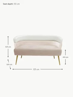 Samt-Sofa Sandwich (2-Sitzer) im Retro-Design