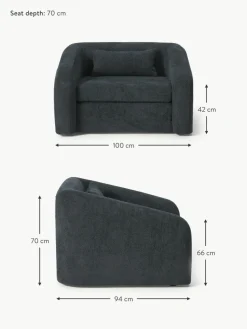 Schlafsessel Eliot aus Teddy-Bouclé