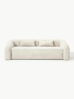 Schlafsofa Eliot (3-Sitzer) aus Teddy-Bouclé