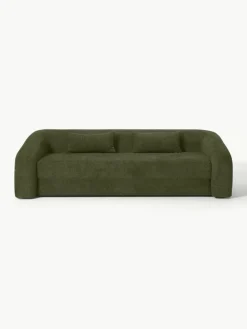 Schlafsofa Eliot (3-Sitzer) aus Teddy-Bouclé